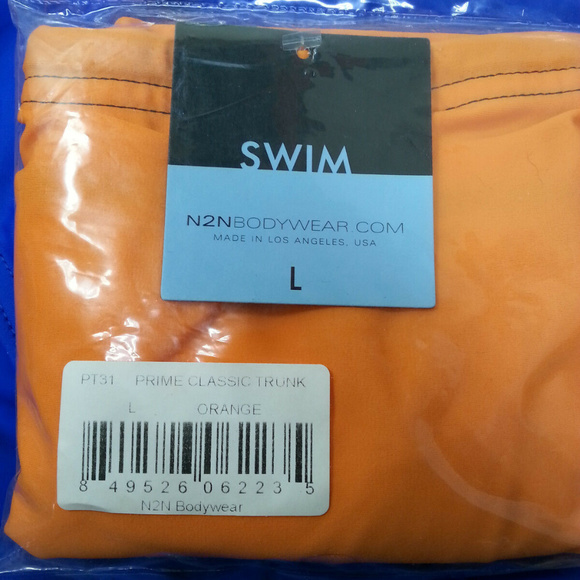 N2N Men's EC2 Eclipse Orange Trunk Swimsuit Large - Picture 3 of 4